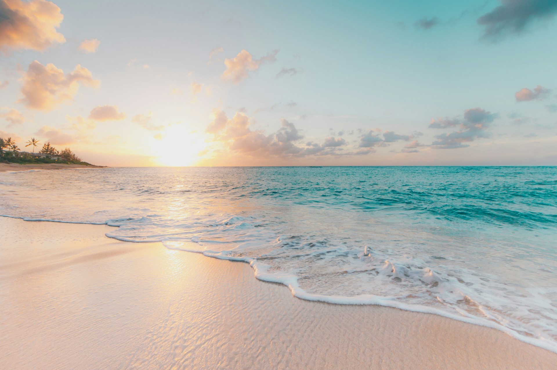 Pristine turquoise beach